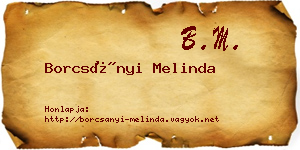Borcsányi Melinda névjegykártya